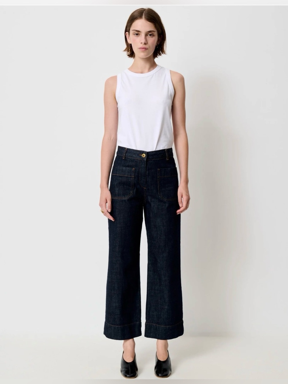 Women’s Vintage Sessun HUDVELVET ultra  high rise jeans wide leg cropped size 10